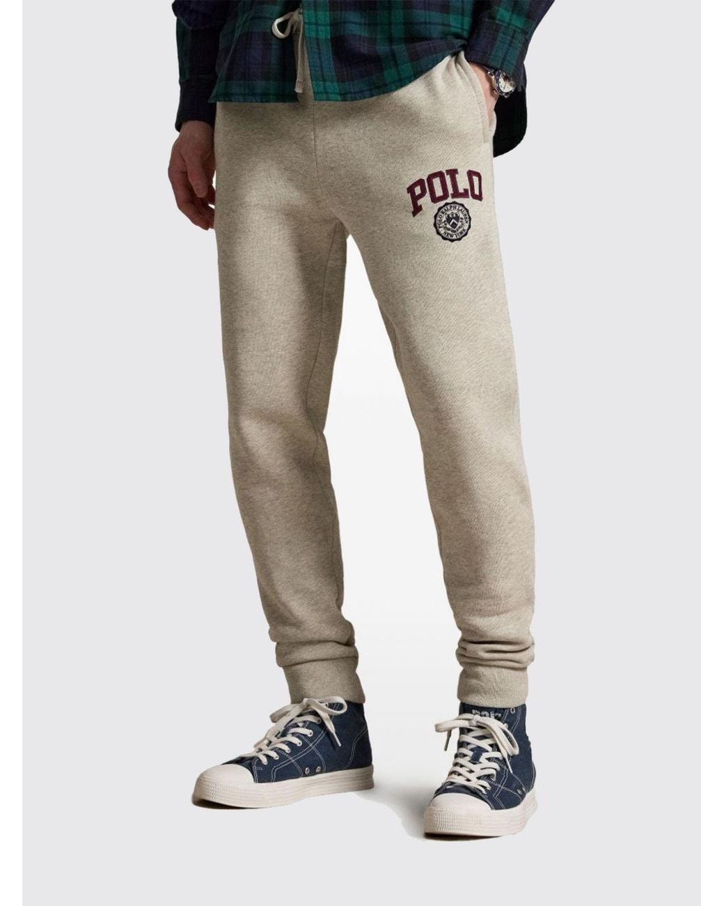 Polo Ralph Lauren Black Slim Fit Jersey Logo Jogging Bottoms for men