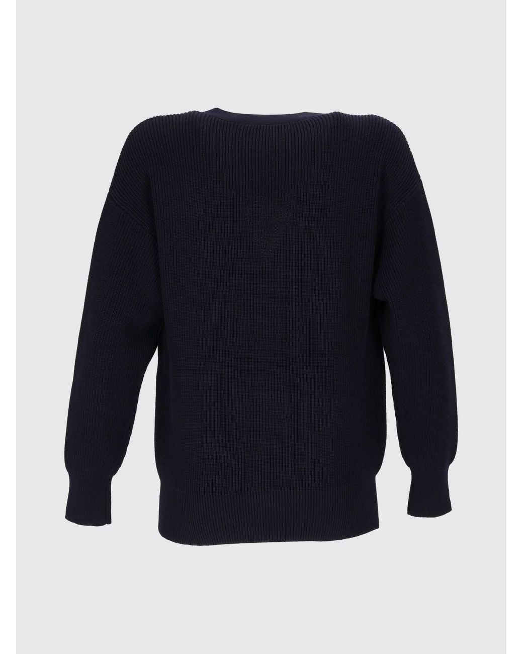 Elisabetta Franchi Blue V-Neck Viscose Blend Cardigan With Dropped Shoulders