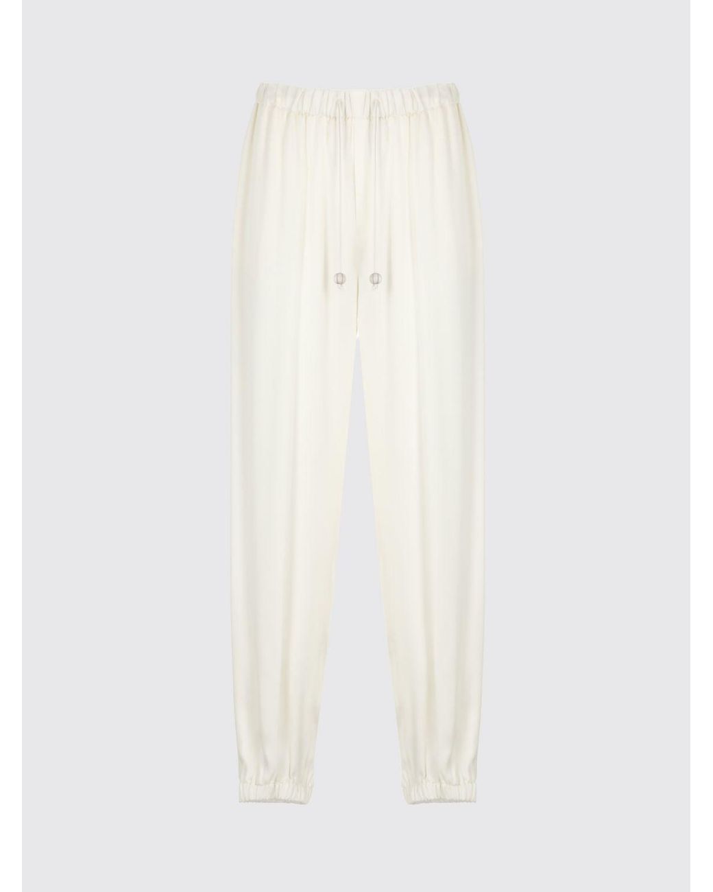 Fabiana Filippi White Viscose Blend Slim Fit Trousers