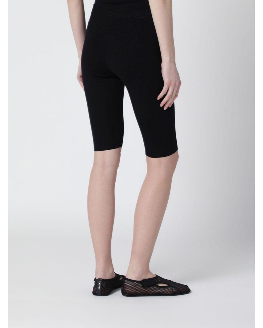 Entire studios Black Stretch Viscose Biker Shorts