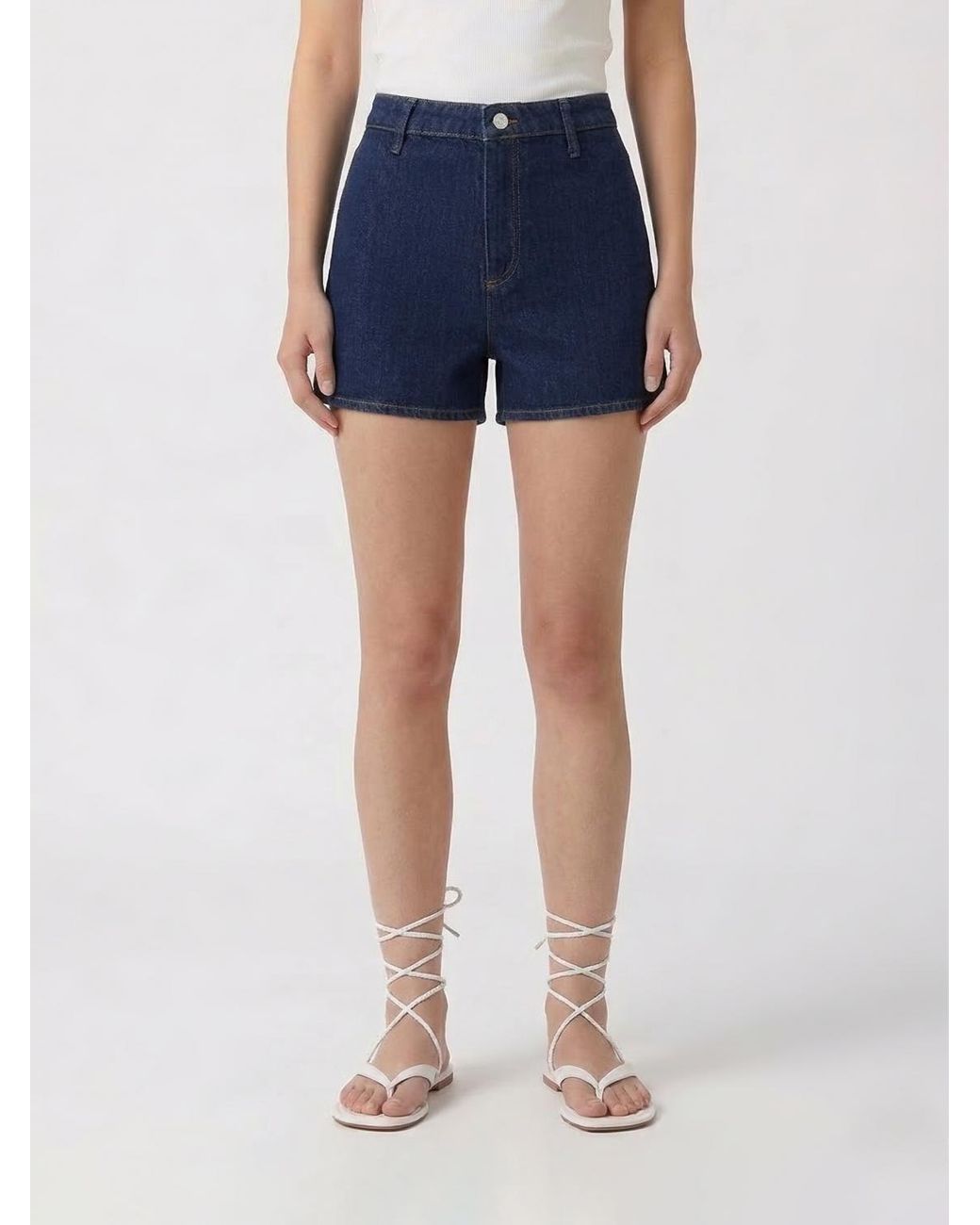 7 For All Mankind Blue Denim Shorts