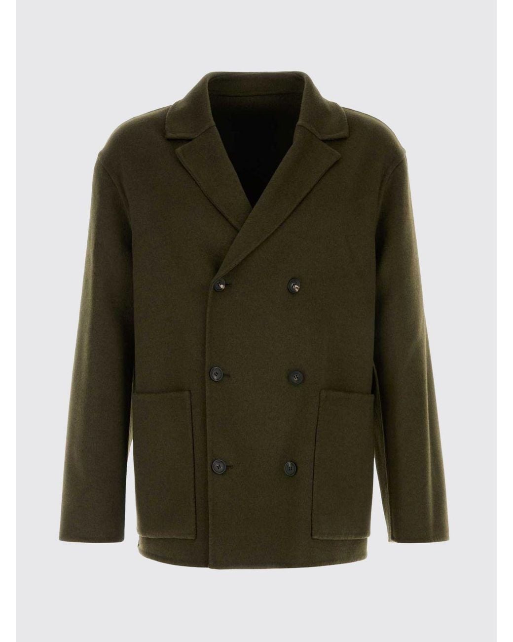 Ferragamo Green Double-Breasted Blazer for men