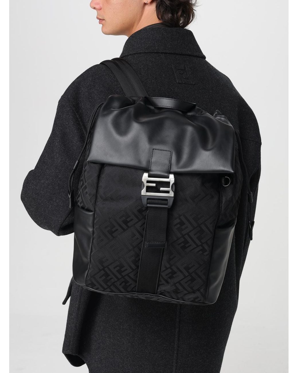 Fendi Black Flux Backpack for men