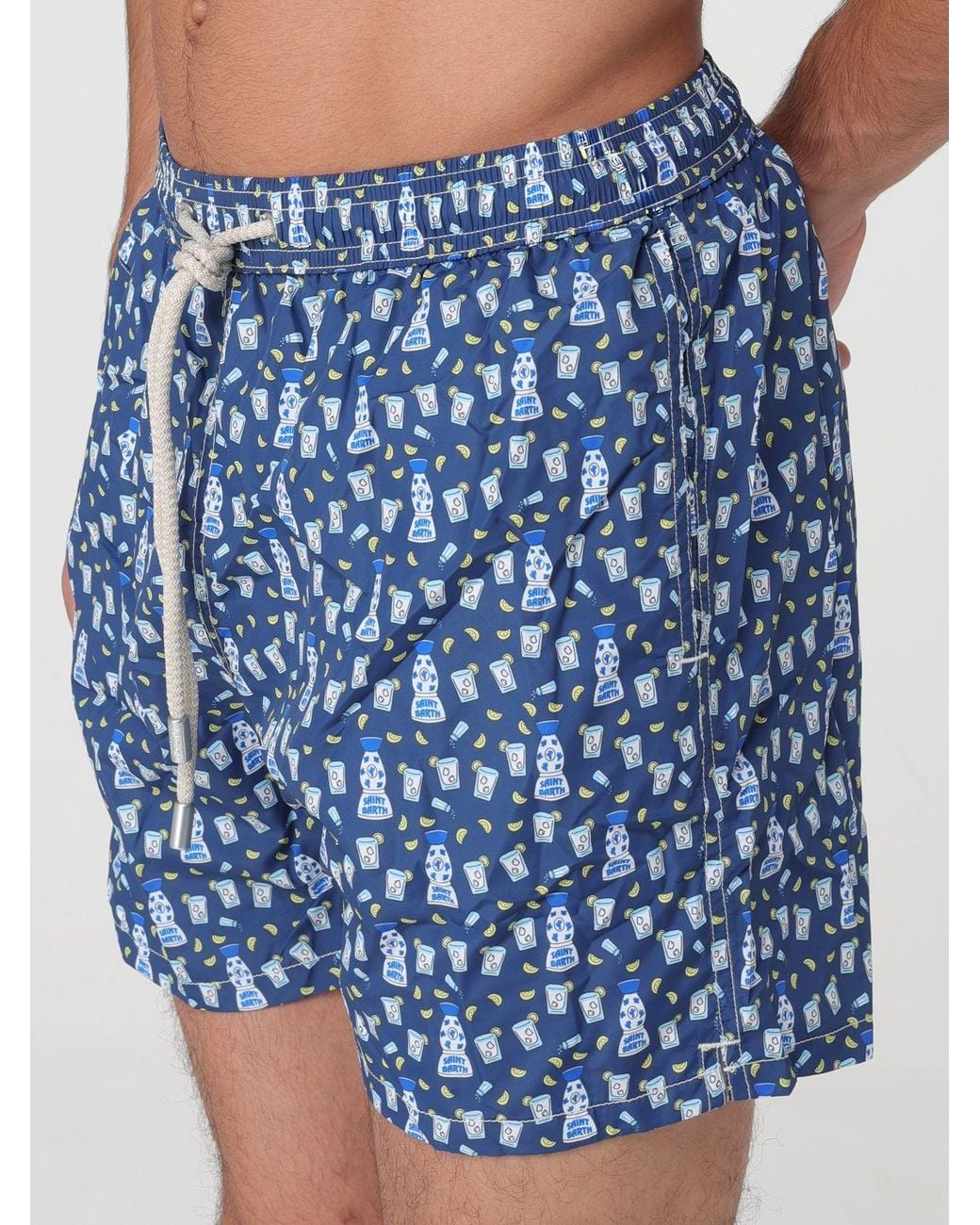 Mc2 Saint Barth Blue Boxer Swim Trunks for men