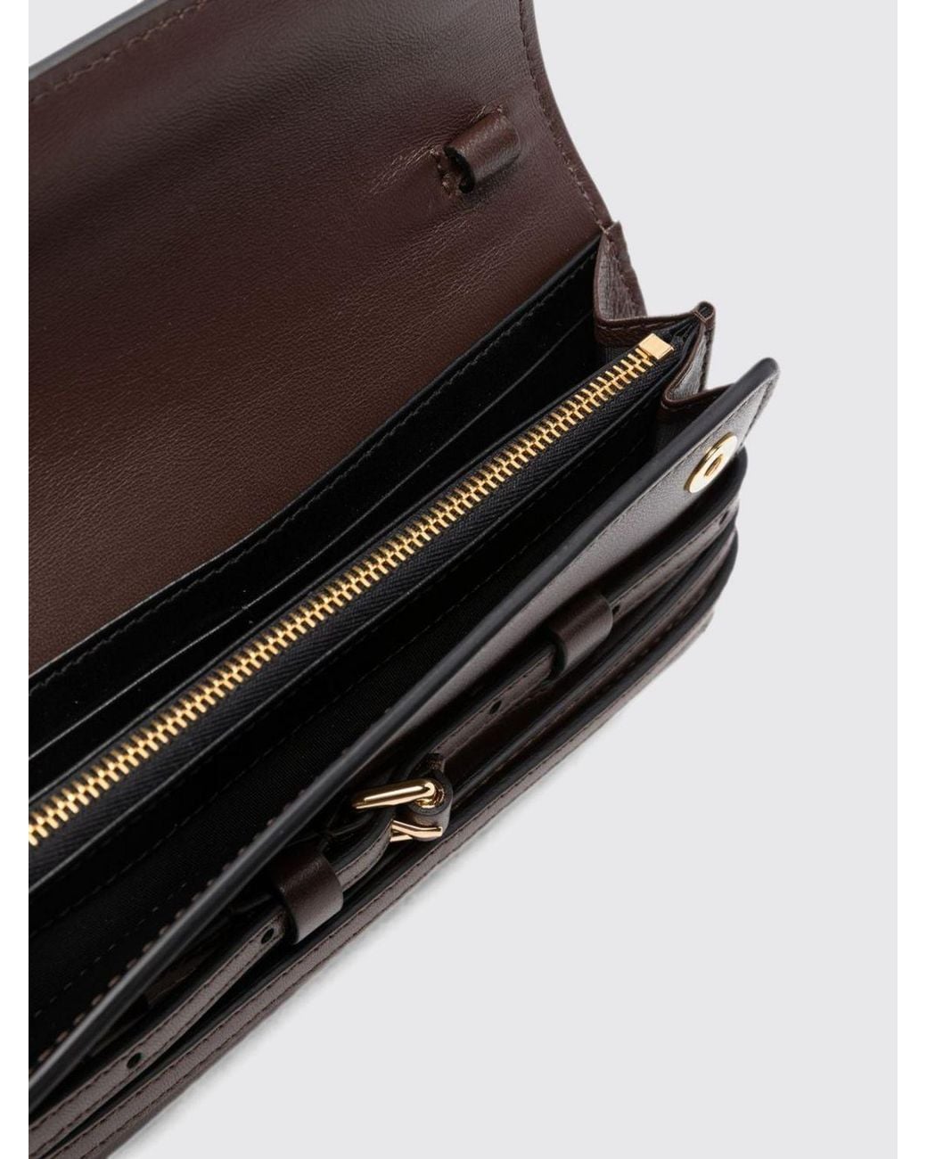 Moschino Couture Brown Tie Me Leather Mini Crossbody Bag With Chain