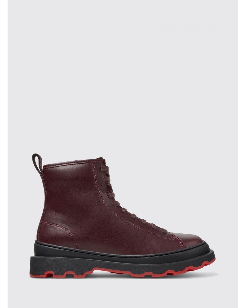 Camper Purple Brutus+ Leather Ankle Boot
