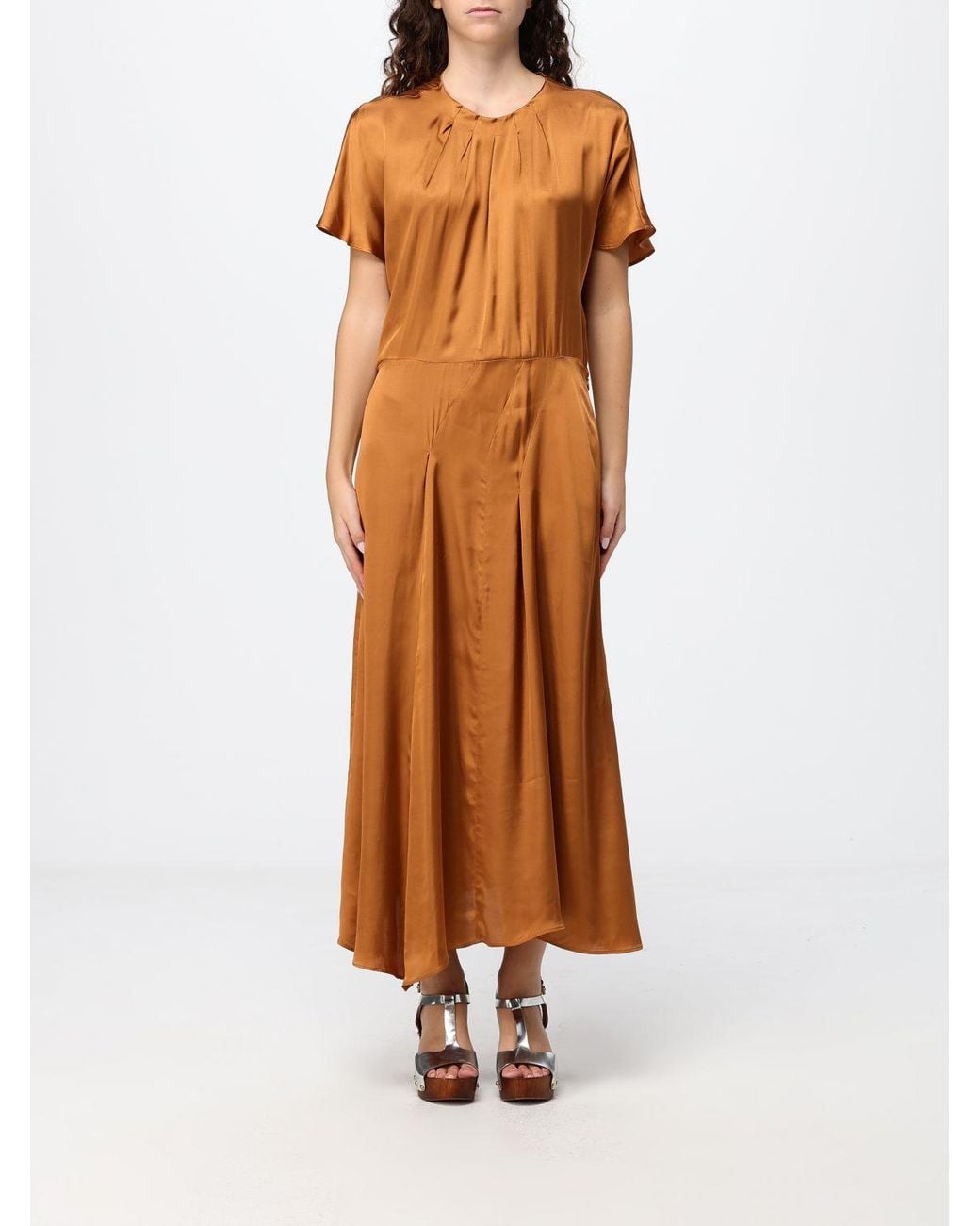 Isabel Marant Brown Namsha Short-Sleeved Viscose Midi Tunic