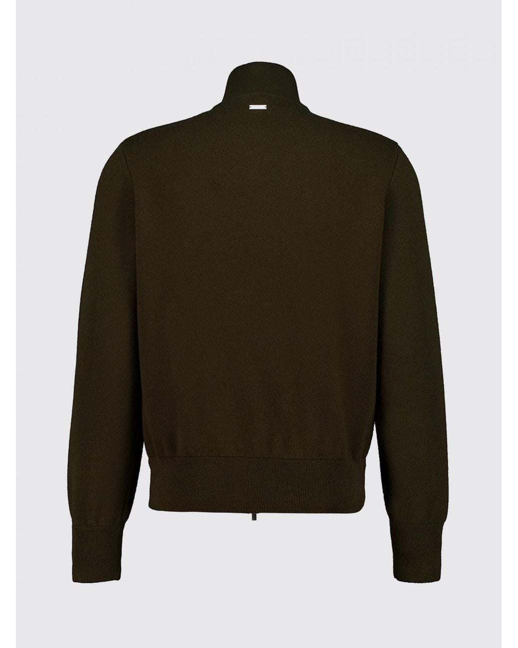 Ferragamo Brown Virgin Wool Bomber Jacket With Suede Calfskin Details for men