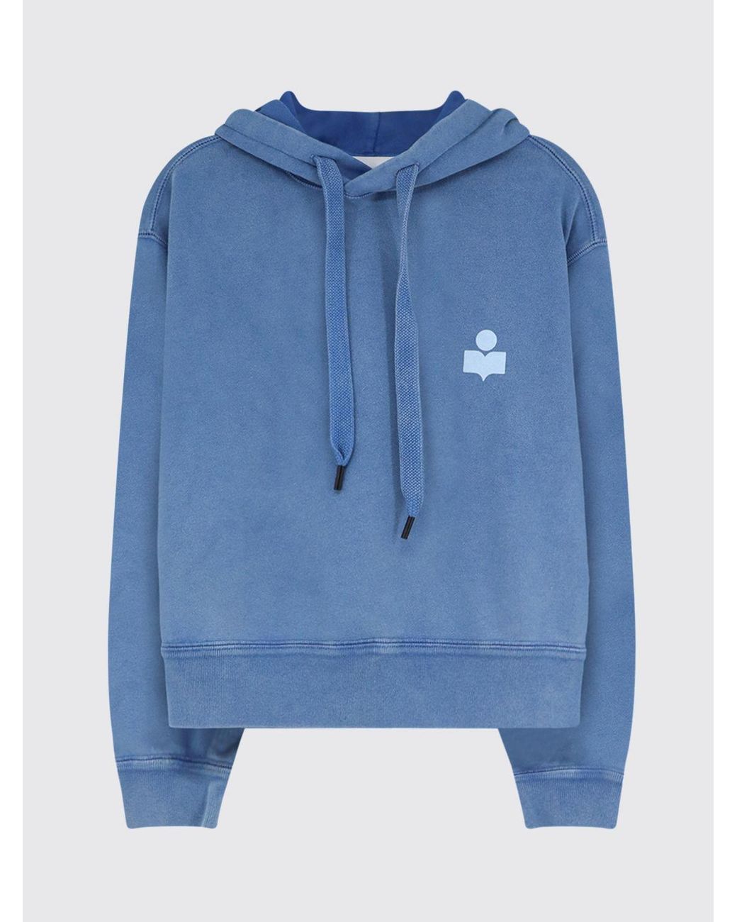 Isabel Marant Blue Logo Jersey Hoodie