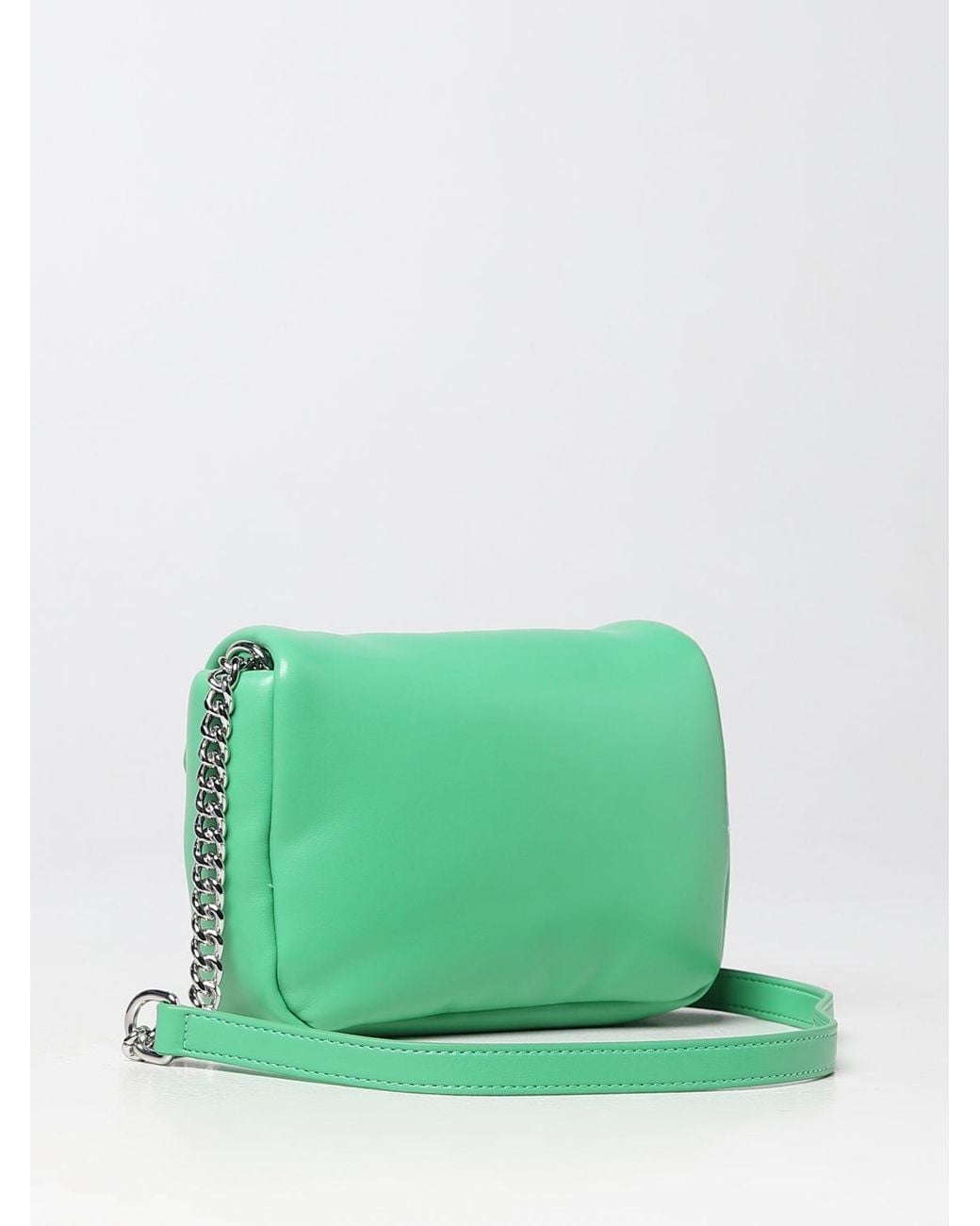 MSGM Green Bag In Synthetic Nappa Leather
