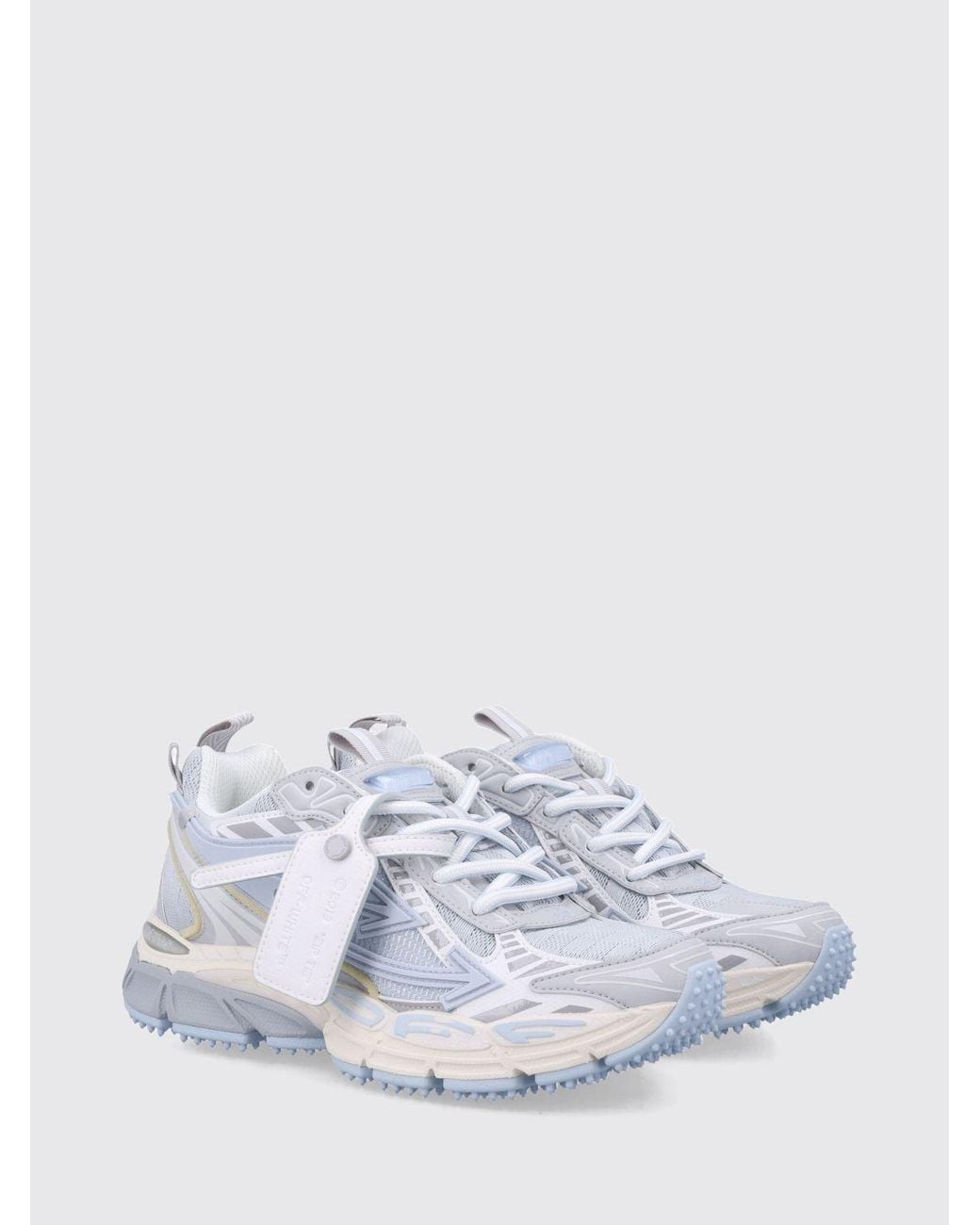 Off-White c/o Virgil Abloh White Be Right Back Low Top Sneakers With Serrated Sole And Mesh Interior