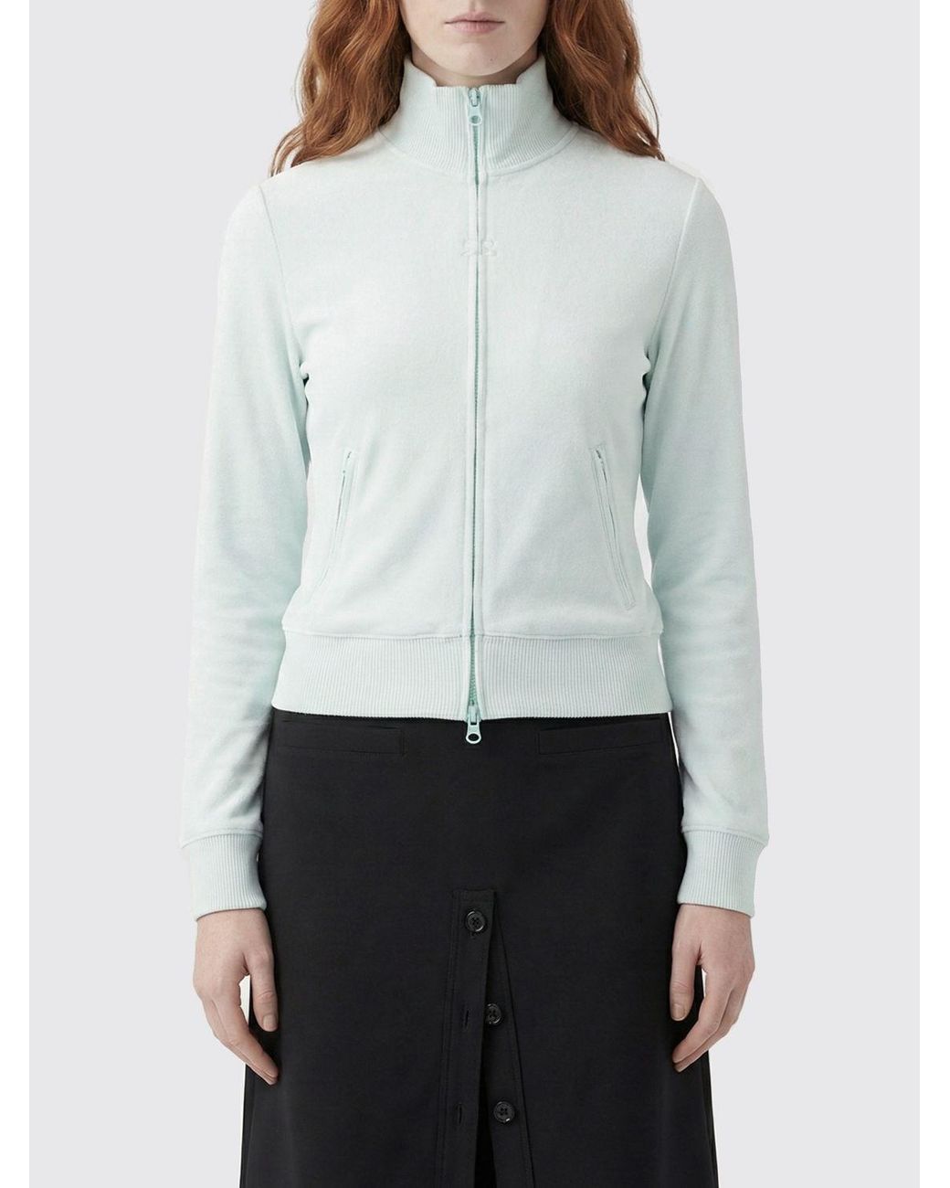 Courreges Blue CourrÈ Ges Polyester Zip-Up Hoodie