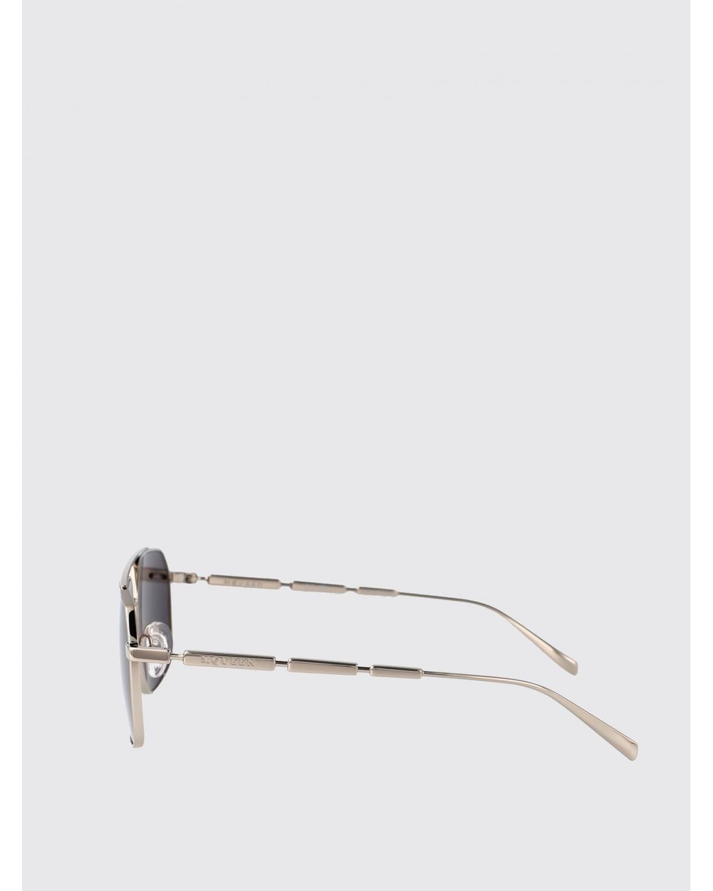 McQueen White Sunglasses Am0477S for men