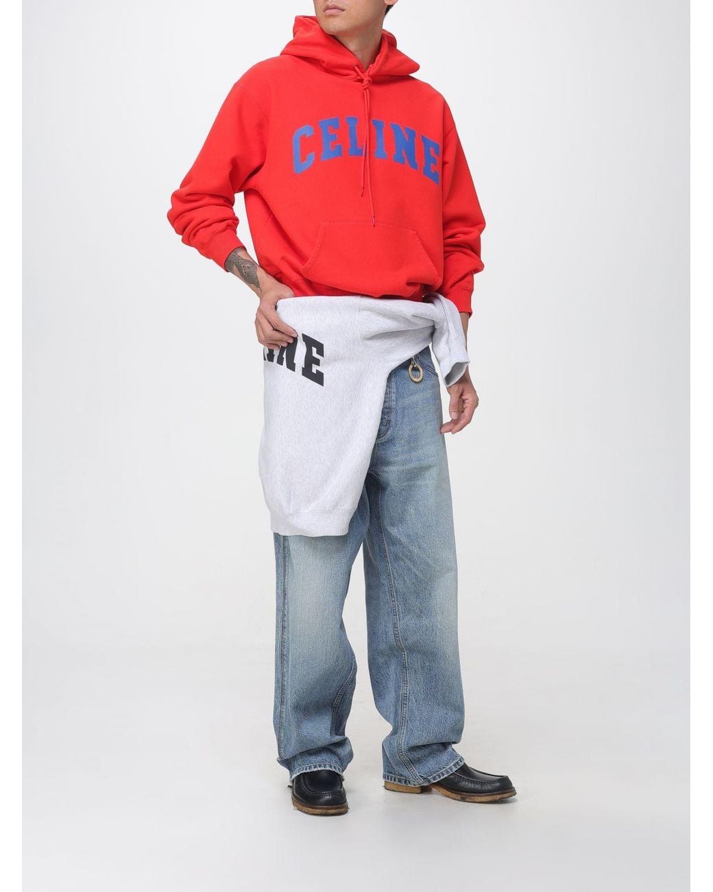 Céline Red Sweatshirt for men