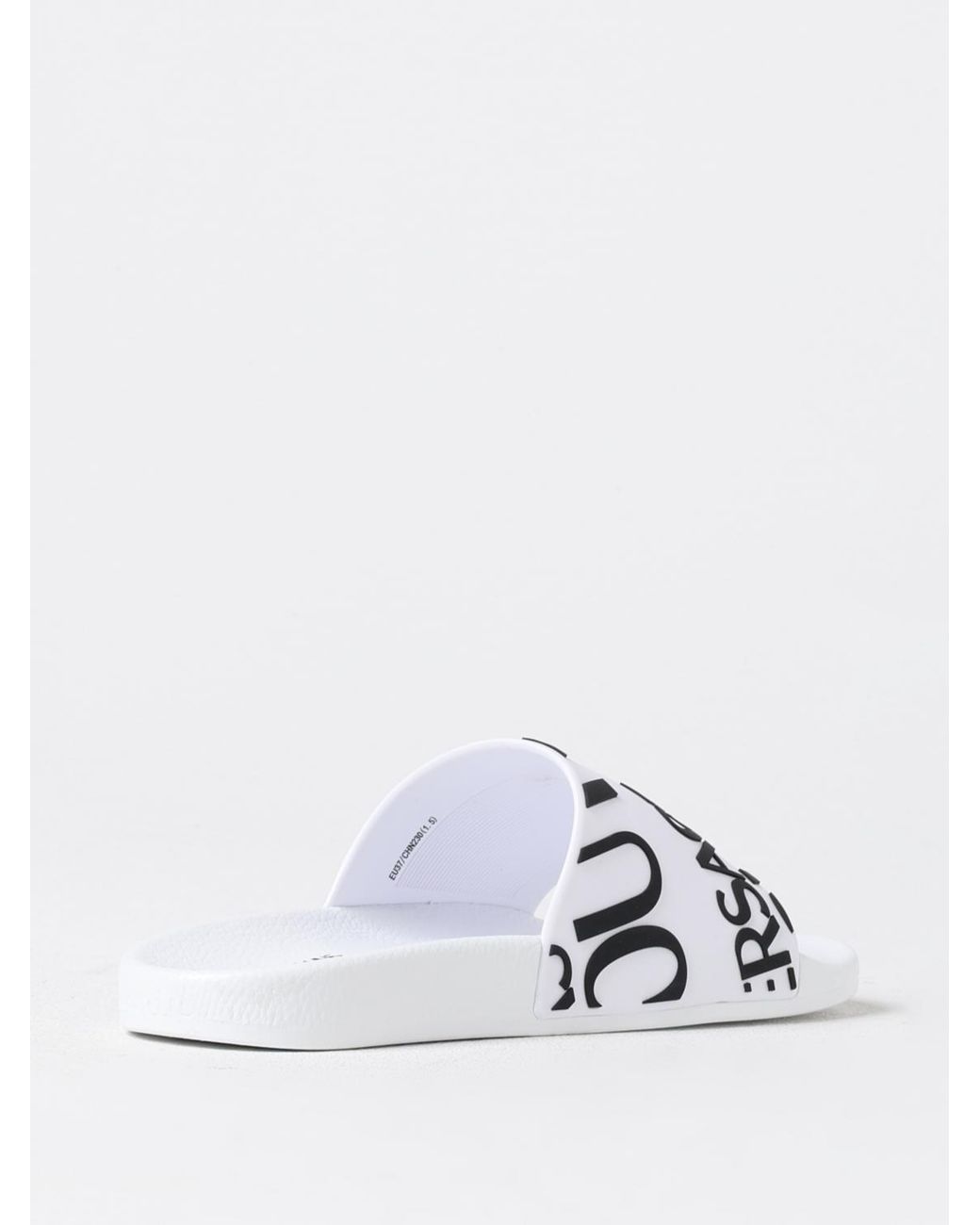 Versace Jeans Couture White Flat Sandals