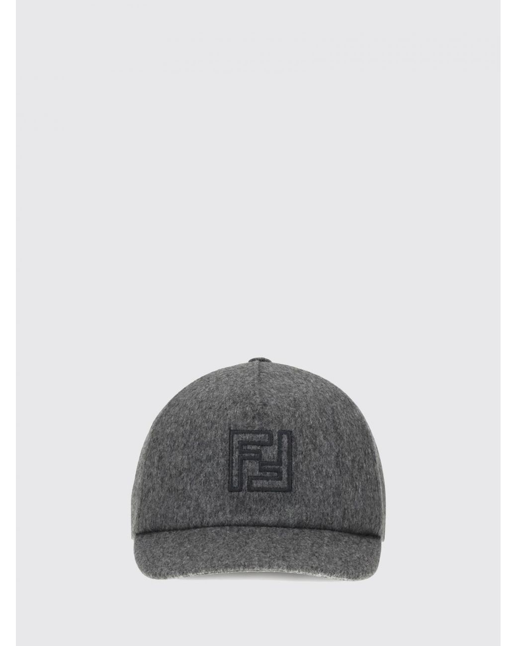 Fendi Gray Ff Wool Felt Hat for men