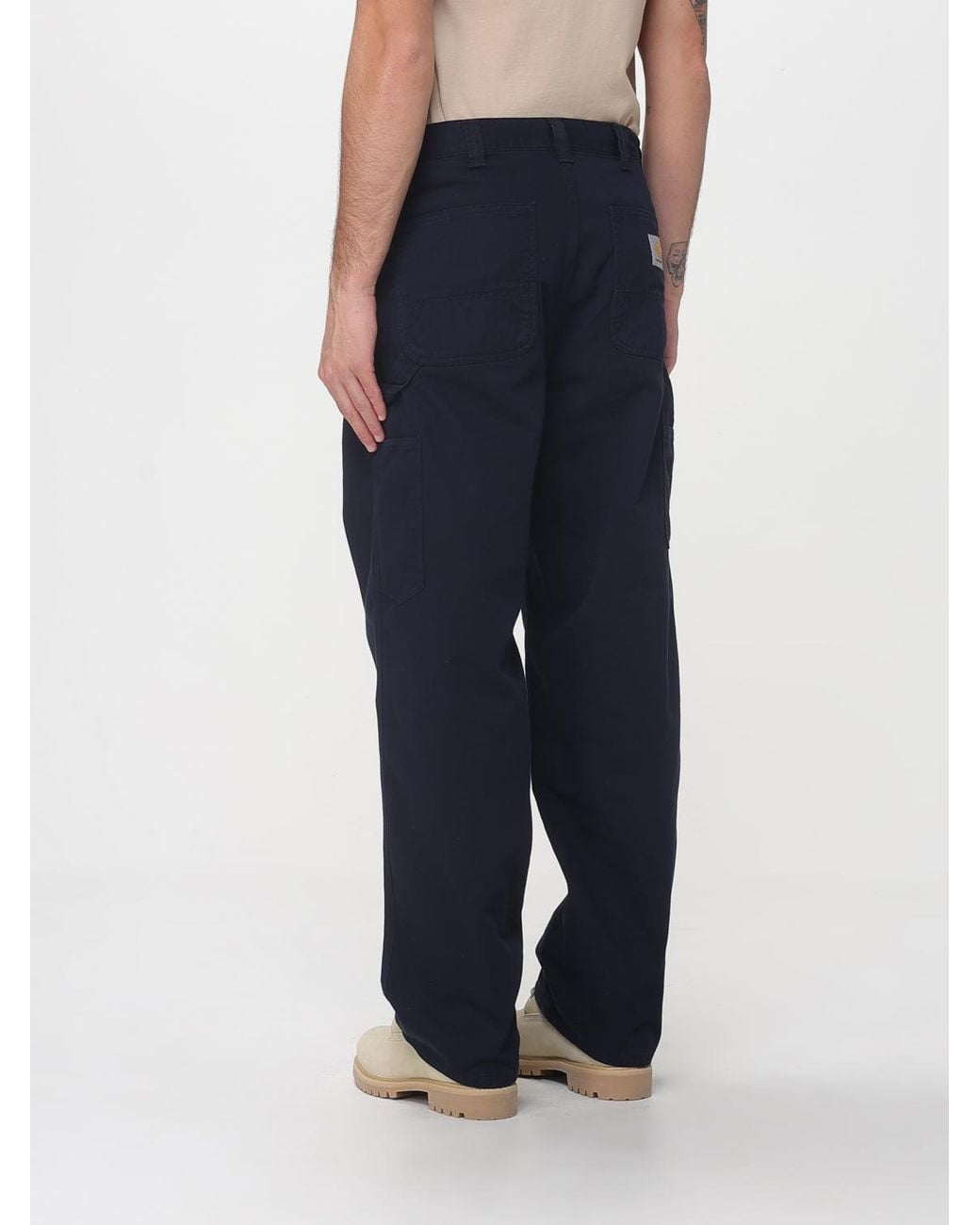 Carhartt Blue Og Single Knee Cotton Pant for men