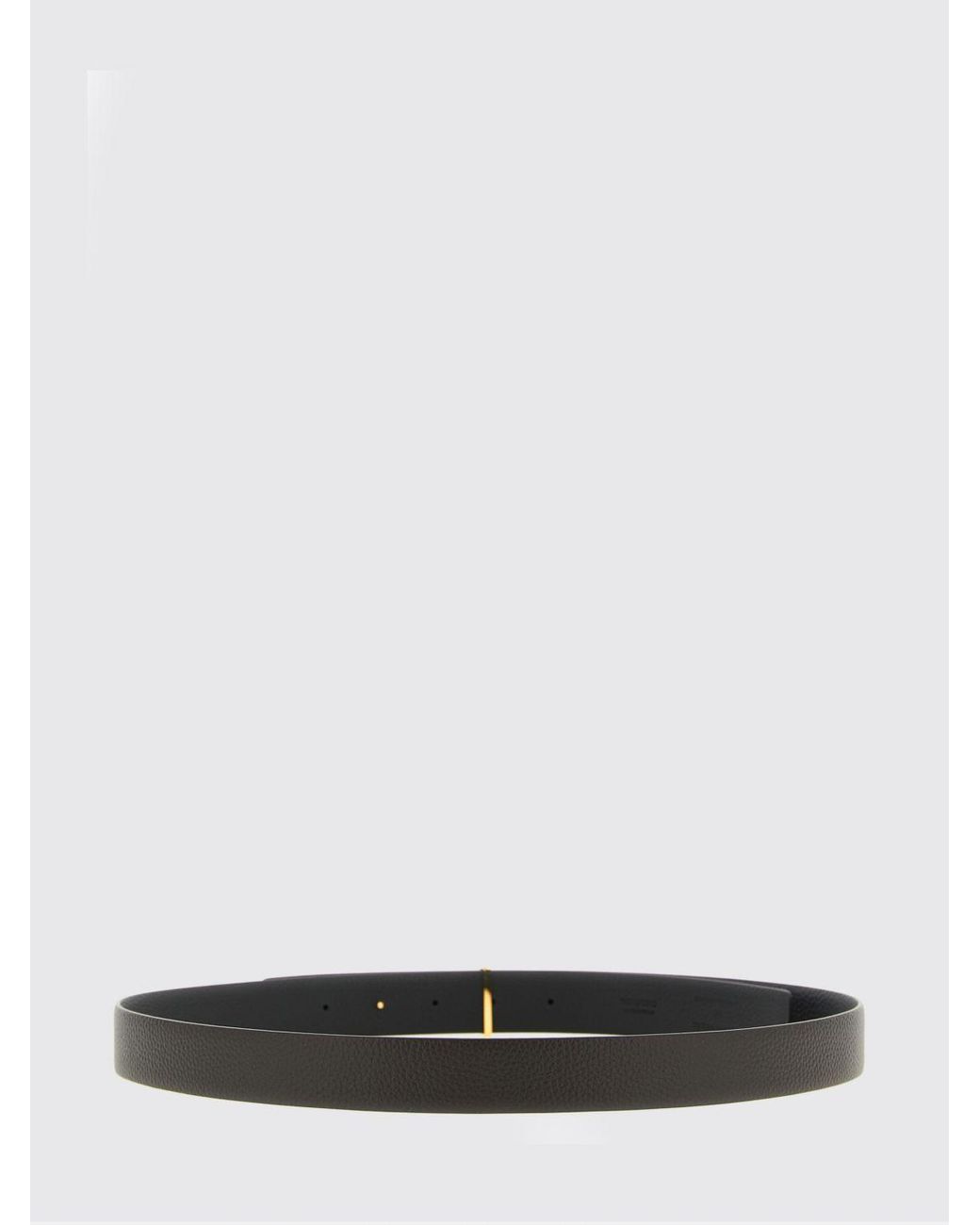 Tom Ford White Reversible Calfskin Leather Belt With T Logo Buckle for men