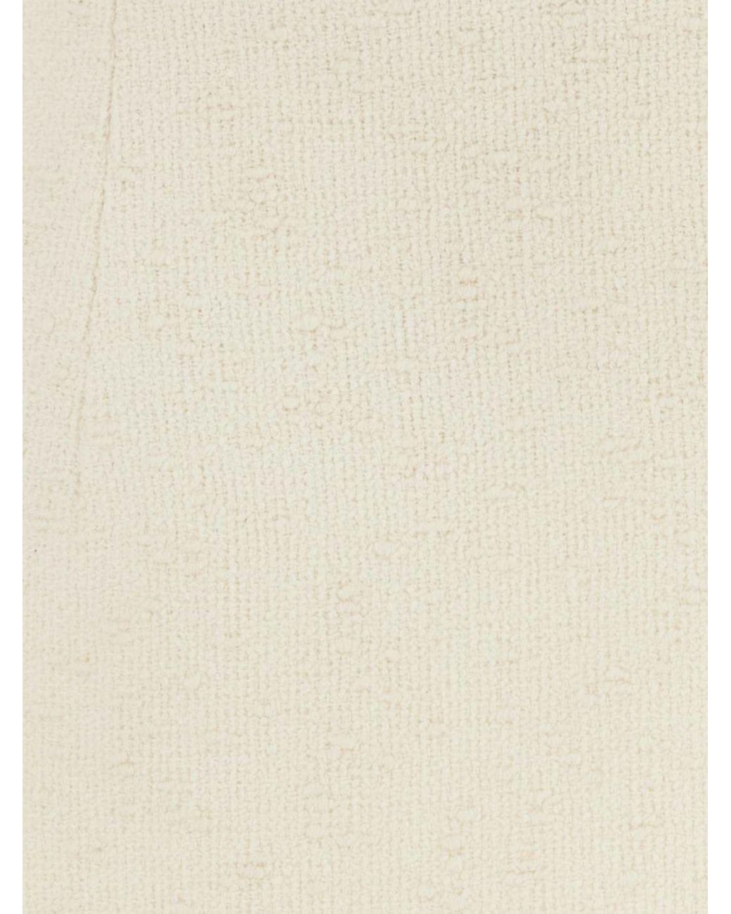 Alessandra Rich White High-Waisted Slim Fit Pencil Mini Skirt