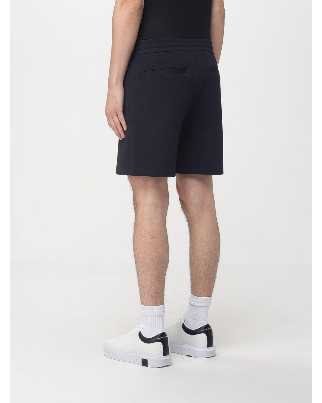 Emporio Armani Blue Cotton Blend Shorts for men