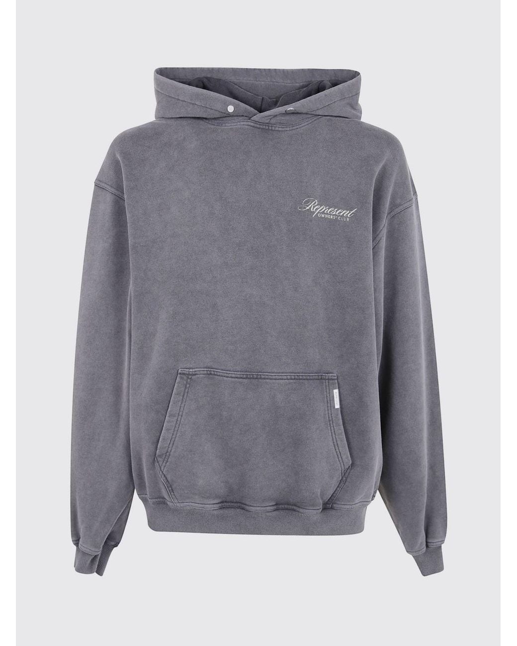 Sudadera Con Capucha De Algodón Con Logo Represent de hombre de color Gray