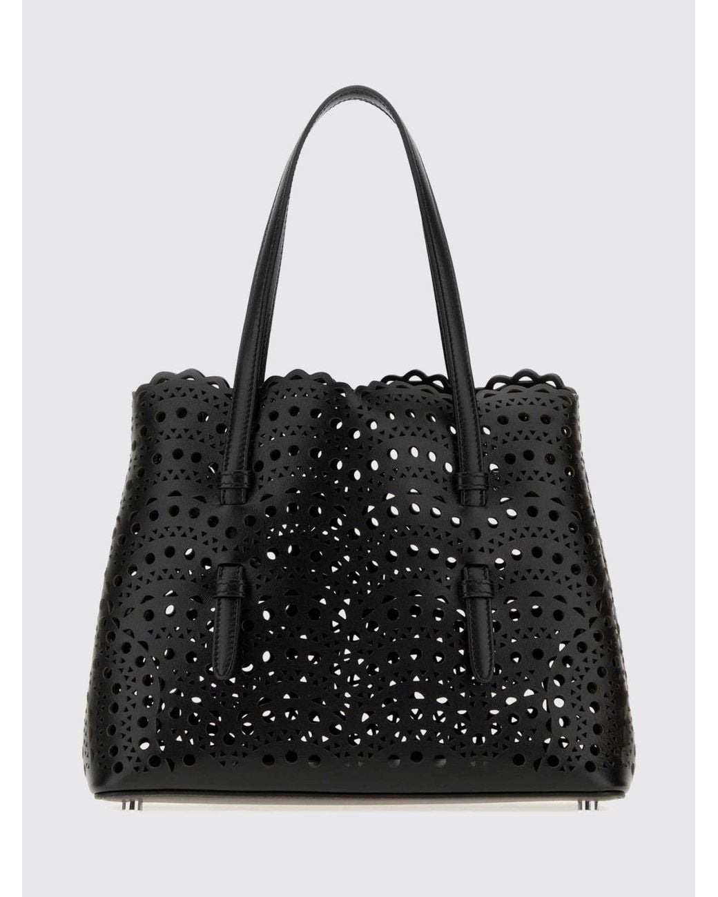 Alaïa Black Leather Mina 25 Handbag