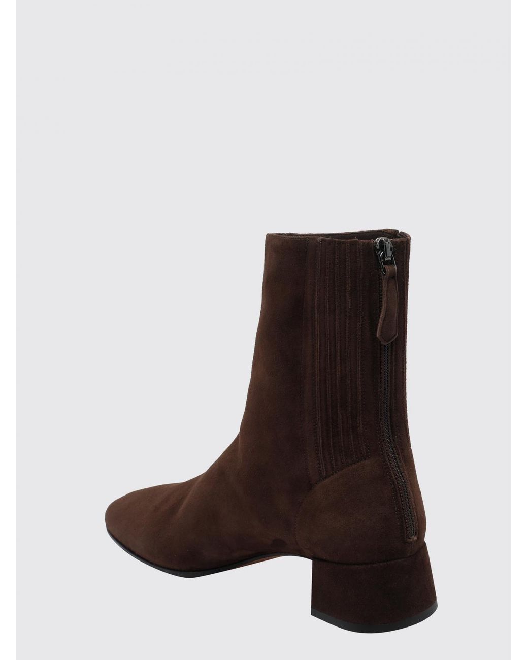 Aquazzura Brown Saint Honorè Suede Chelsea Boots With Tapered Toe