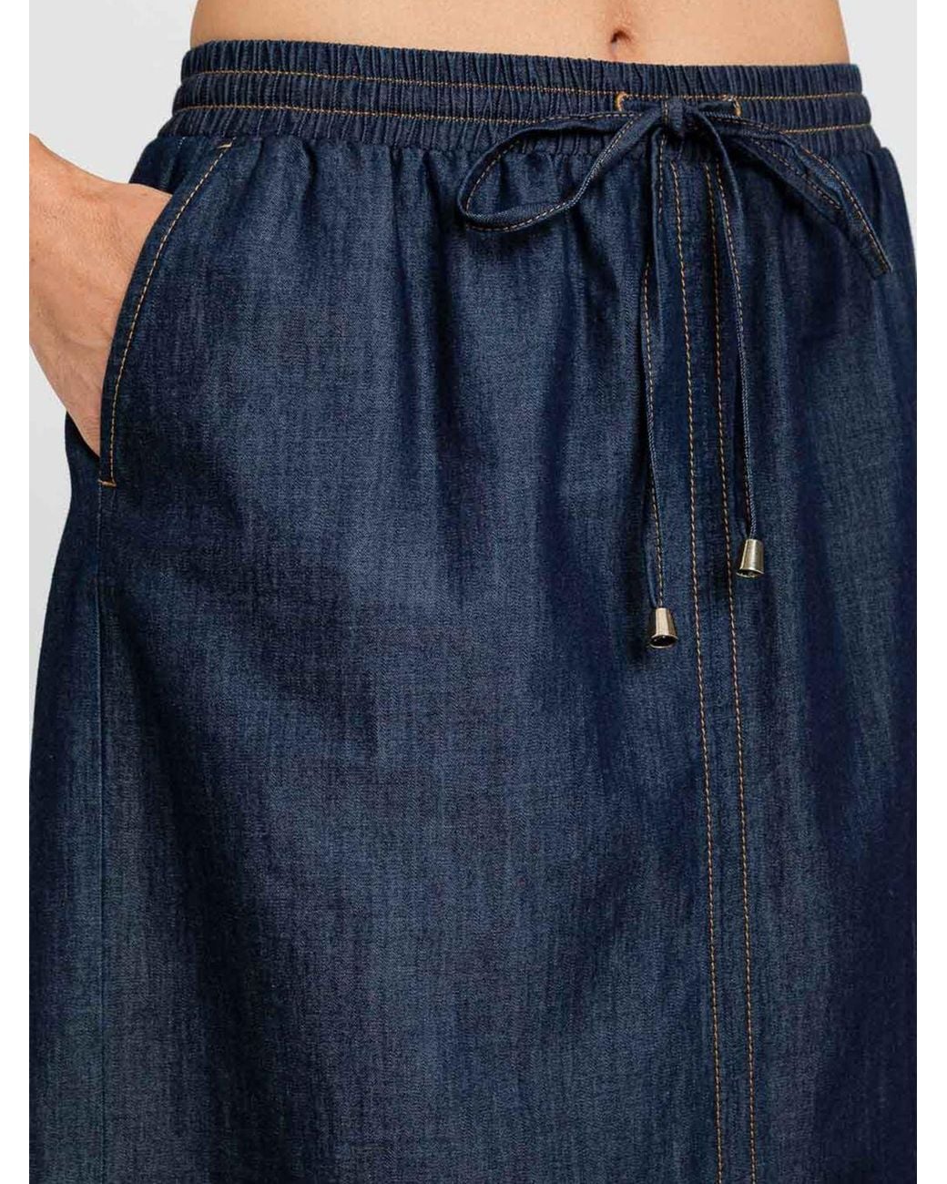 Twinset Blue Lyocell Skirt