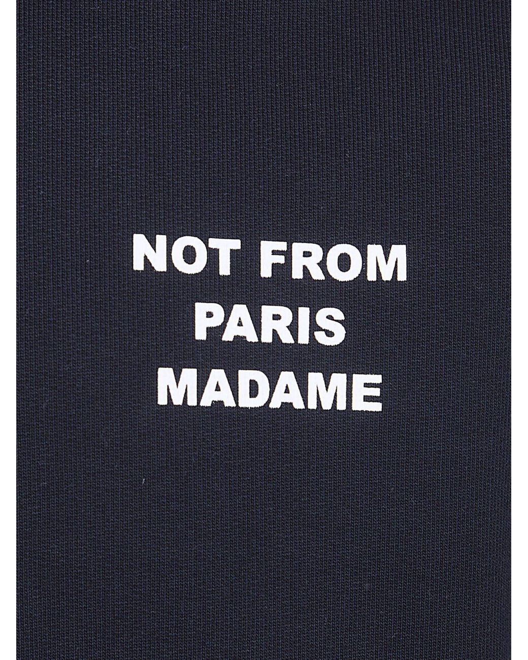 Drole de Monsieur Black Cotton Hoodie for men