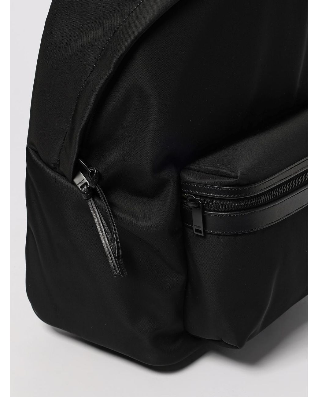 Saint Laurent Black Nylon And Leather Backpack for men