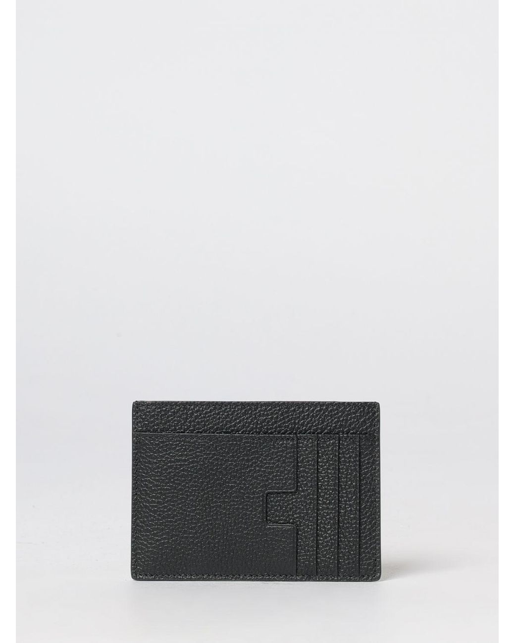 Tom Ford White Flat Grained Calfskin Leather Card Holder With Ten Slots for men