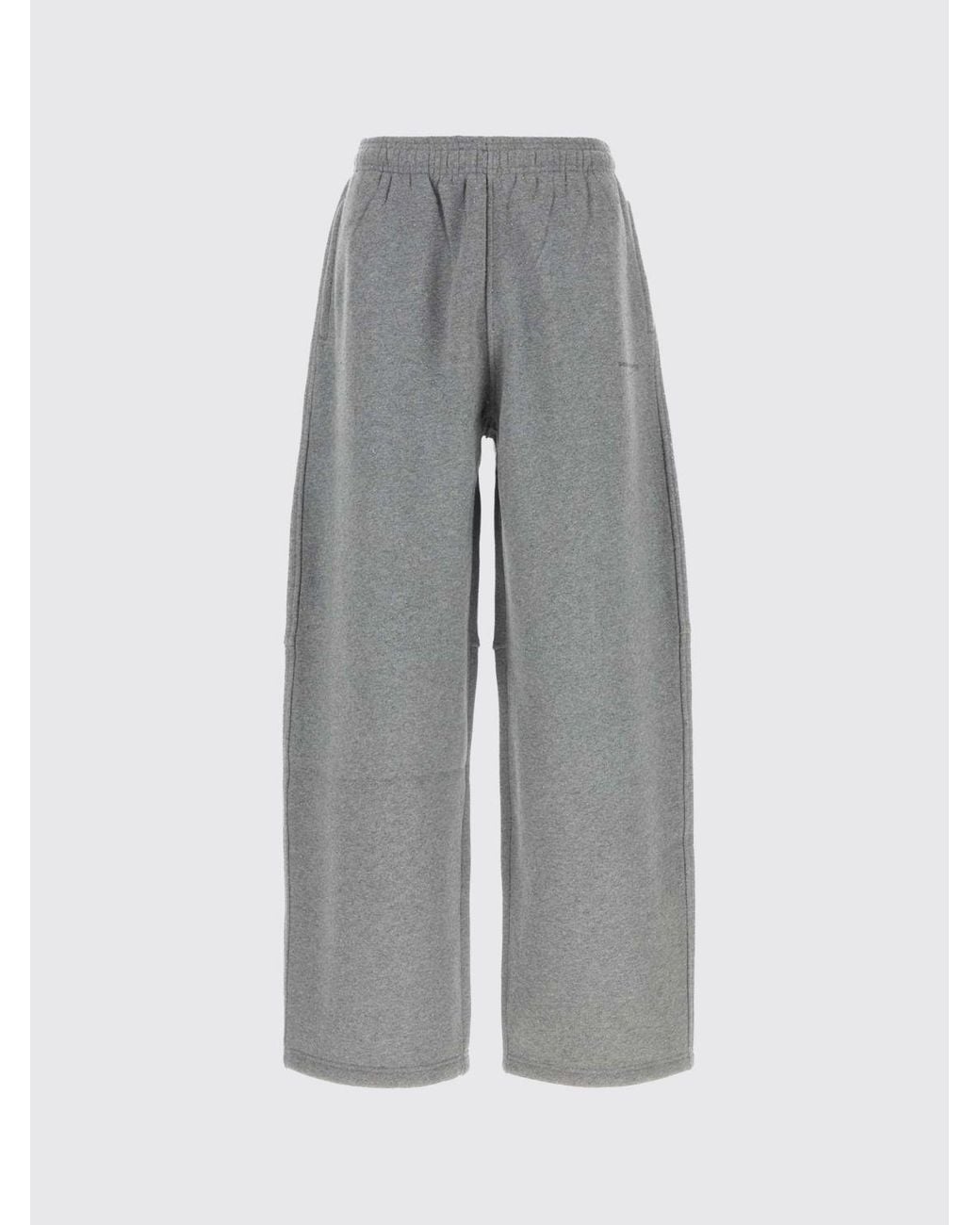 Alexander Wang Gray Cotton Blend Jogging Trousers With Elasticated Waist for men