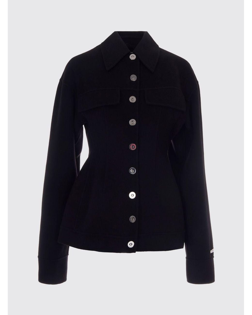 Sportmax Blue Slim Fit Single-Breasted Short Coat