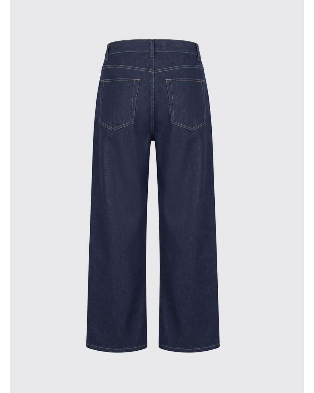 Rohe Blue Mid-Rise Wide-Leg Jeans