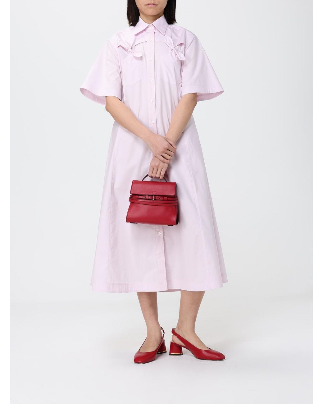 Moschino Couture Red Tie Me Leather Bag