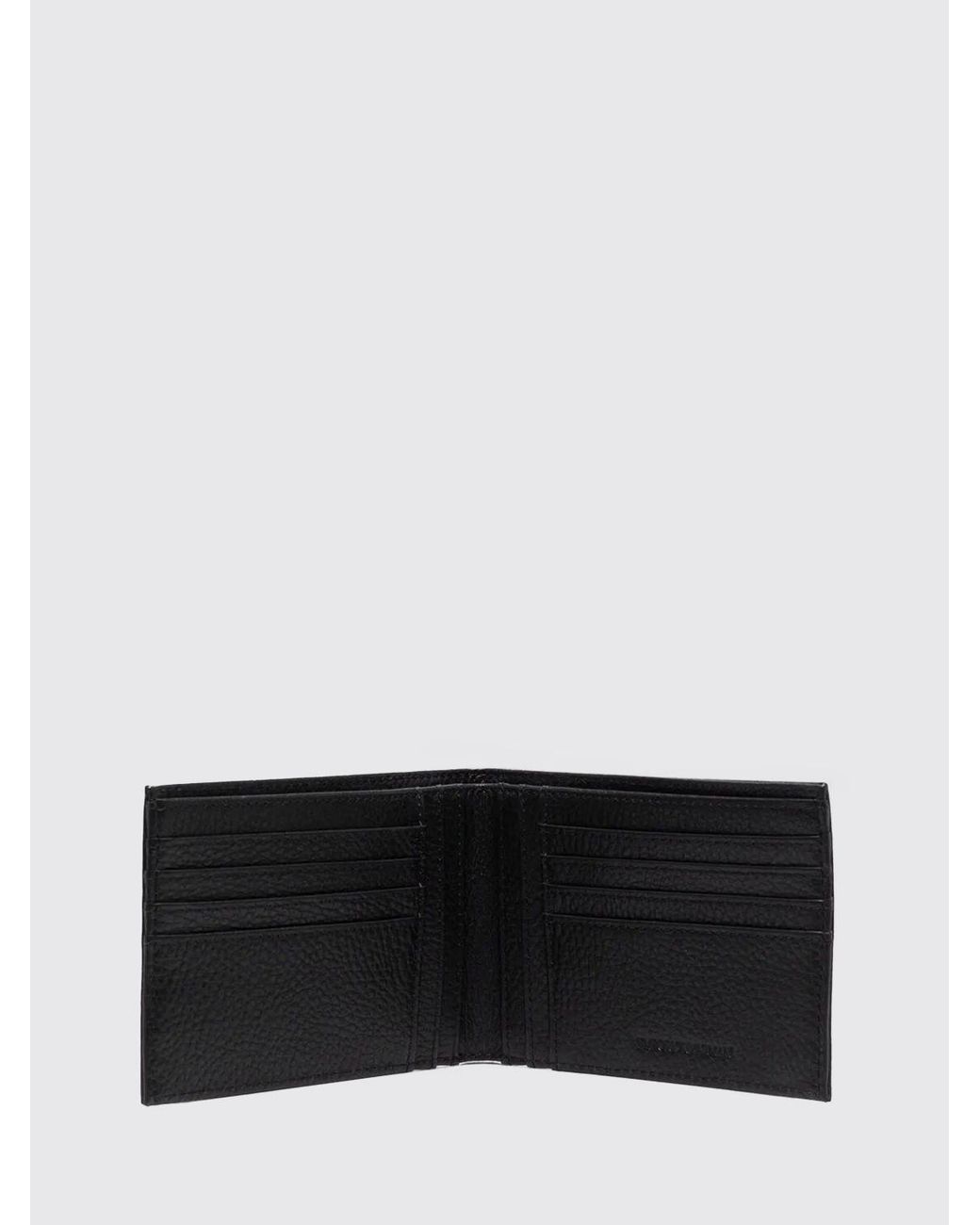 Emporio Armani White Tumbled Leather Wallet for men