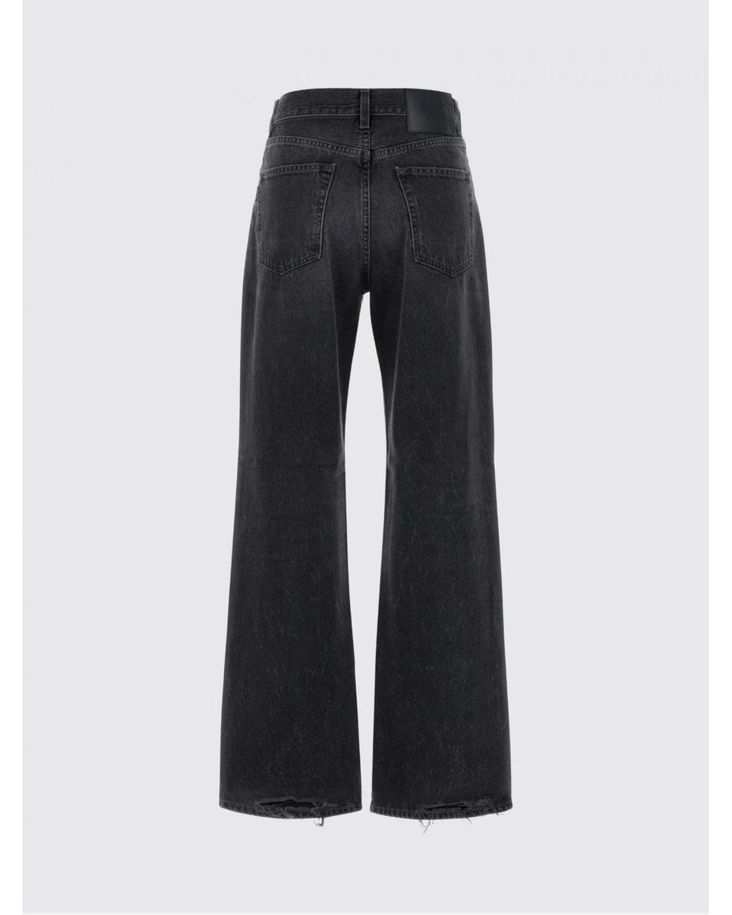 Haikure Black Cotton Denim Wide Leg Jeans