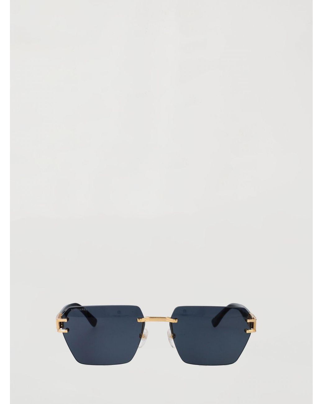 DSquared² Blue Tone Metal Aviator Sunglasses With Lenses for men