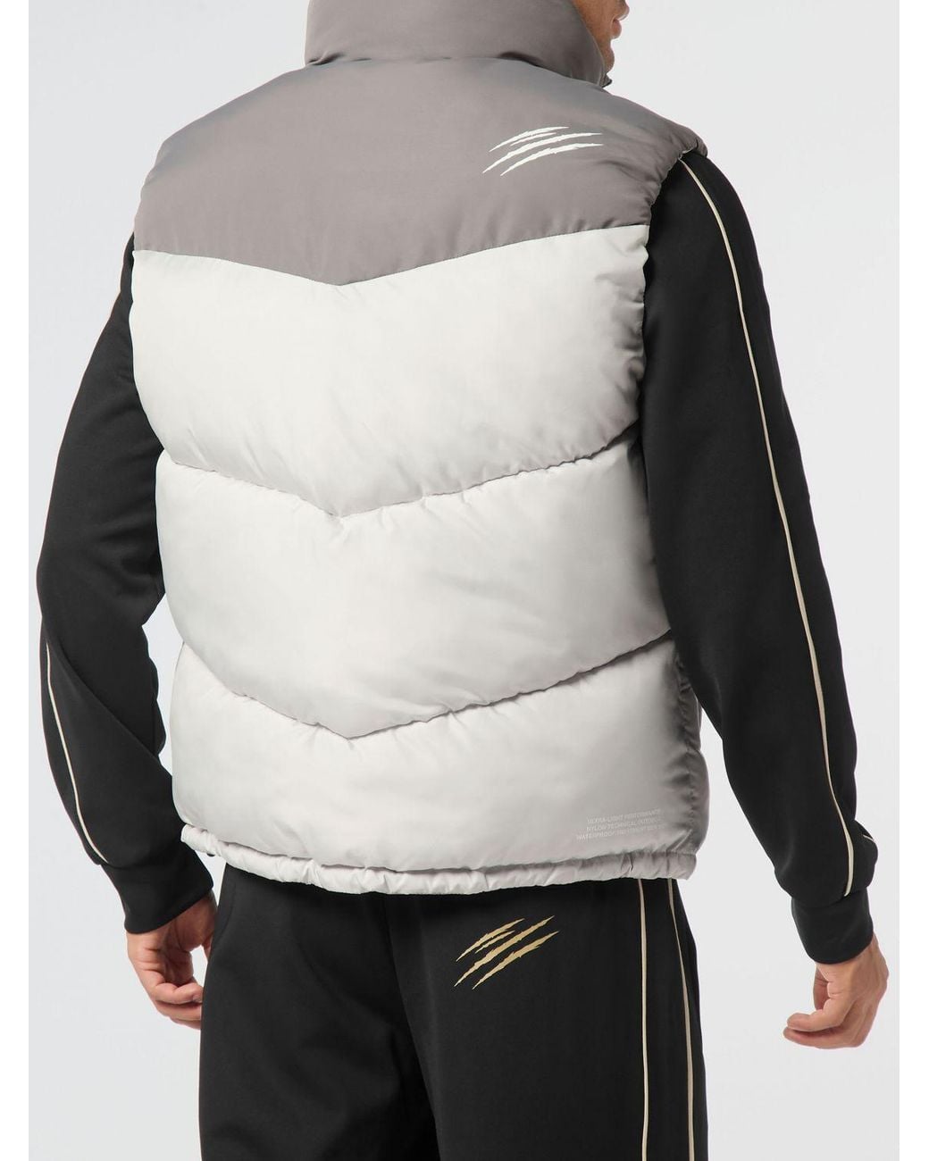 Philipp Plein Gray Logo Padded Nylon Vest for men