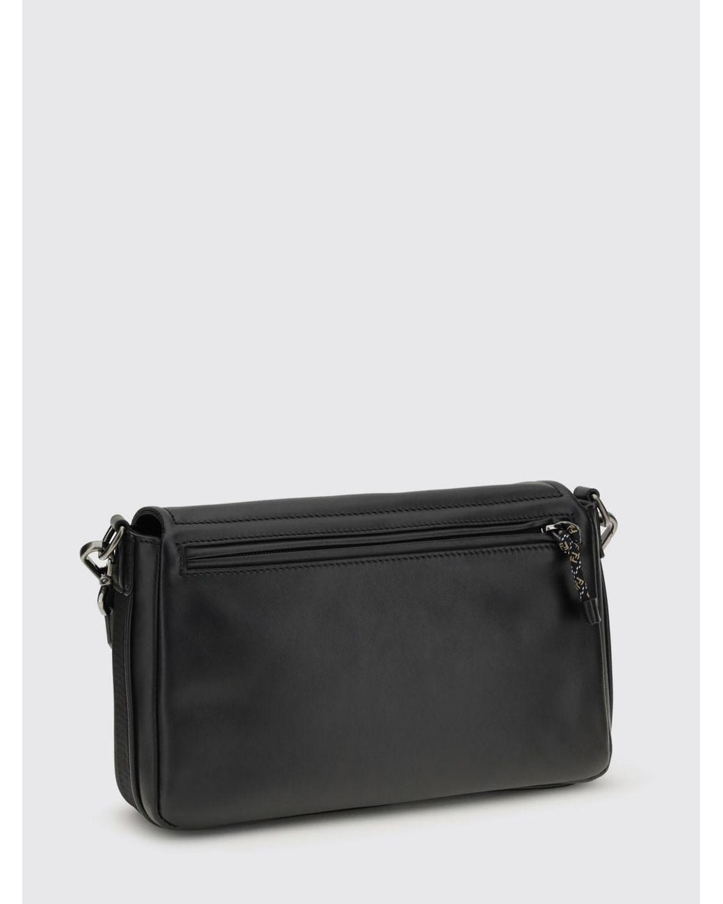 Fendi Black Flux Messenger Calfskin Leather Bag for men