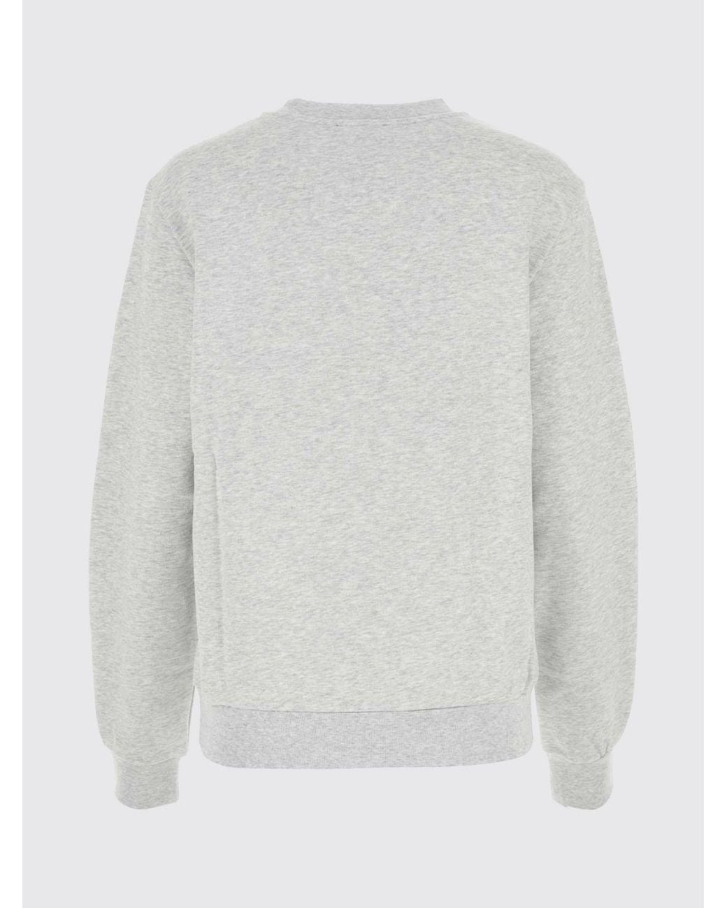 A.P.C. Gray Cotton Crew-Neck Sweatshirt With Logo for men
