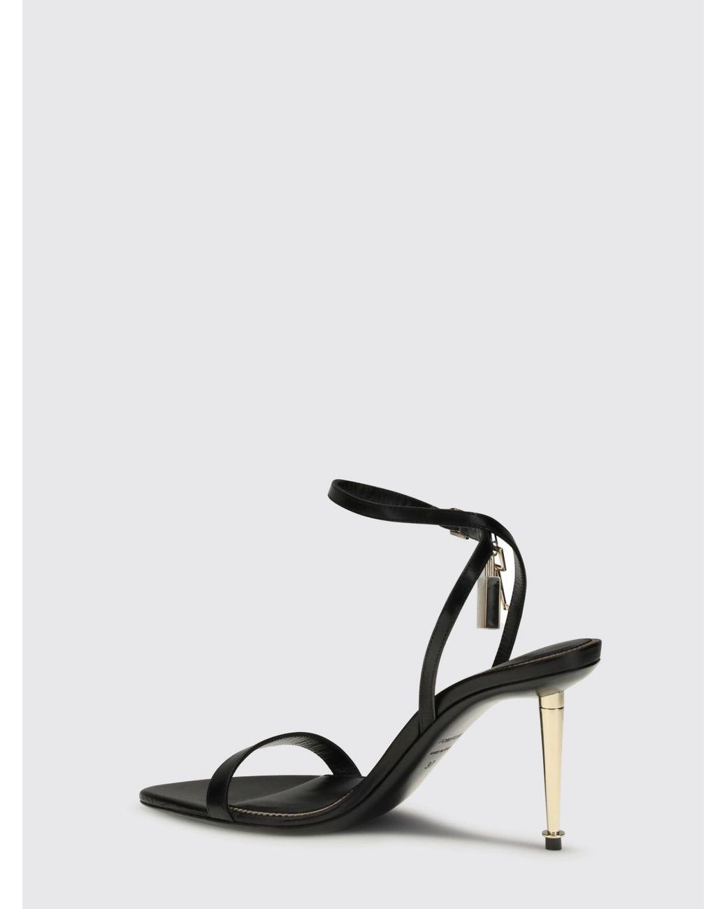 Tom Ford White Padlock Leather Sandals