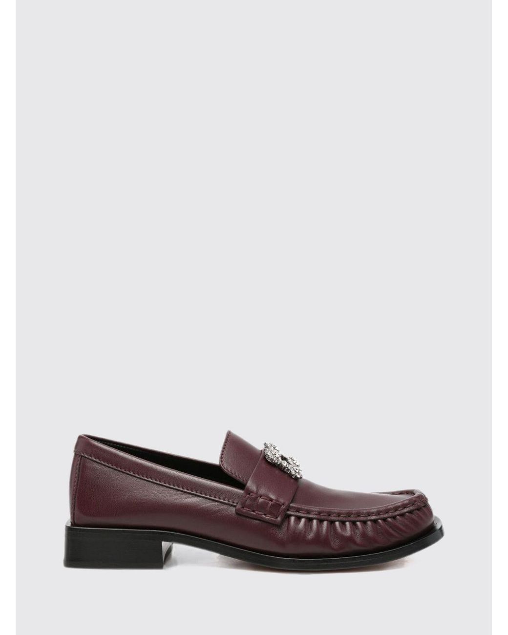 Roger Vivier Brown Viv' Rangers Jewelled Buckle Penny Loafers