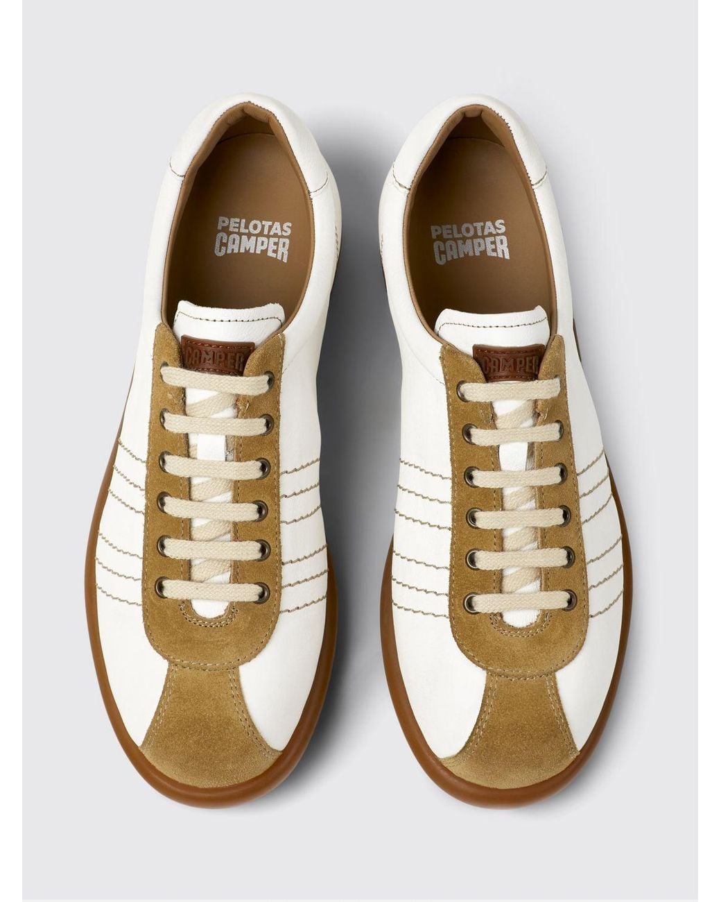 Camper White Pelotas Leather Sneakers