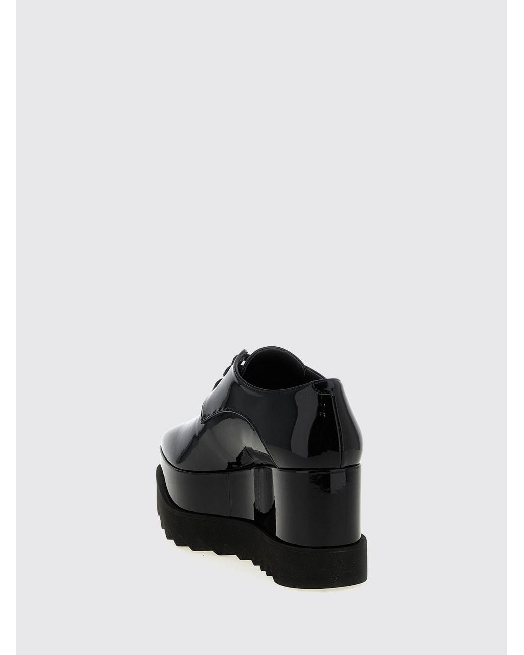 Stella McCartney Black Elyse Platform Derby Shoes With Squared Toe