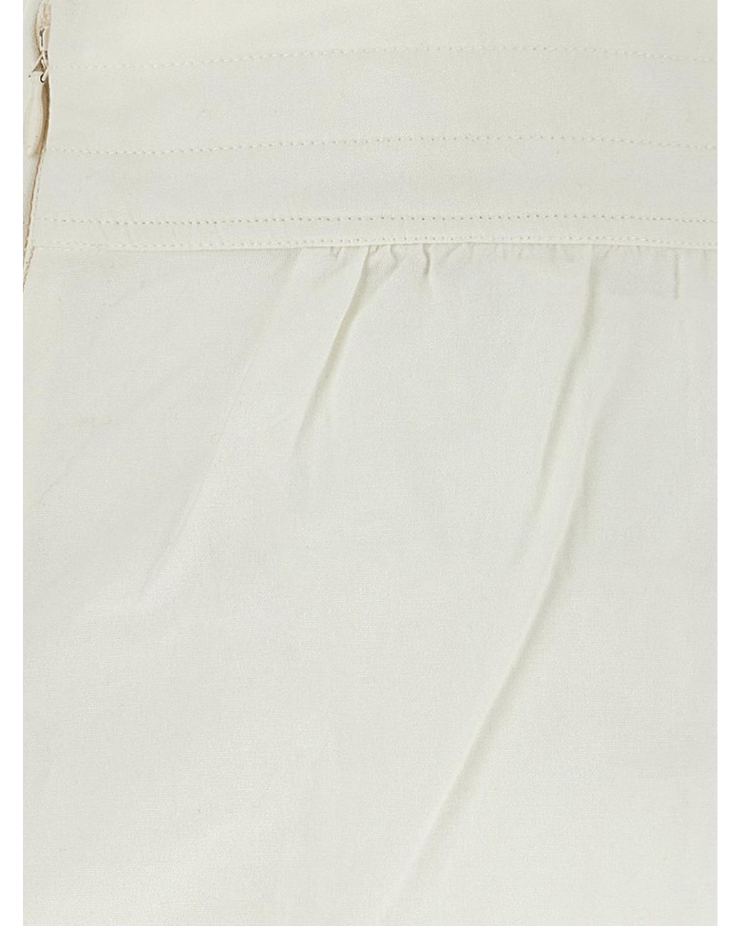 Isabel Marant White Cybila Cotton Shorts