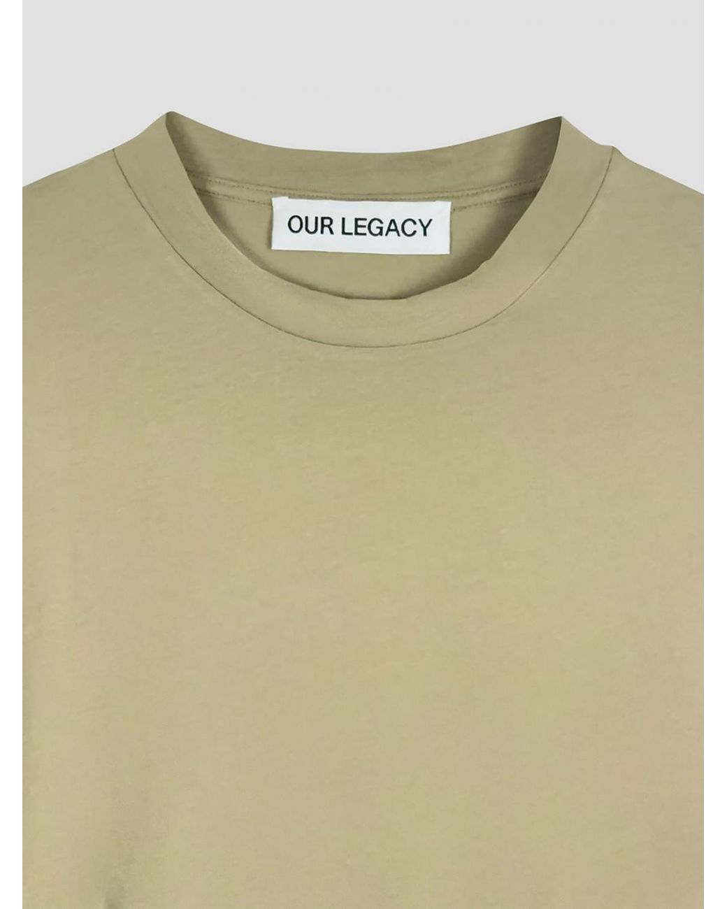 Our Legacy Green Long-Sleeved Organic Cotton T-Shirt With Dropped Shoulders for men