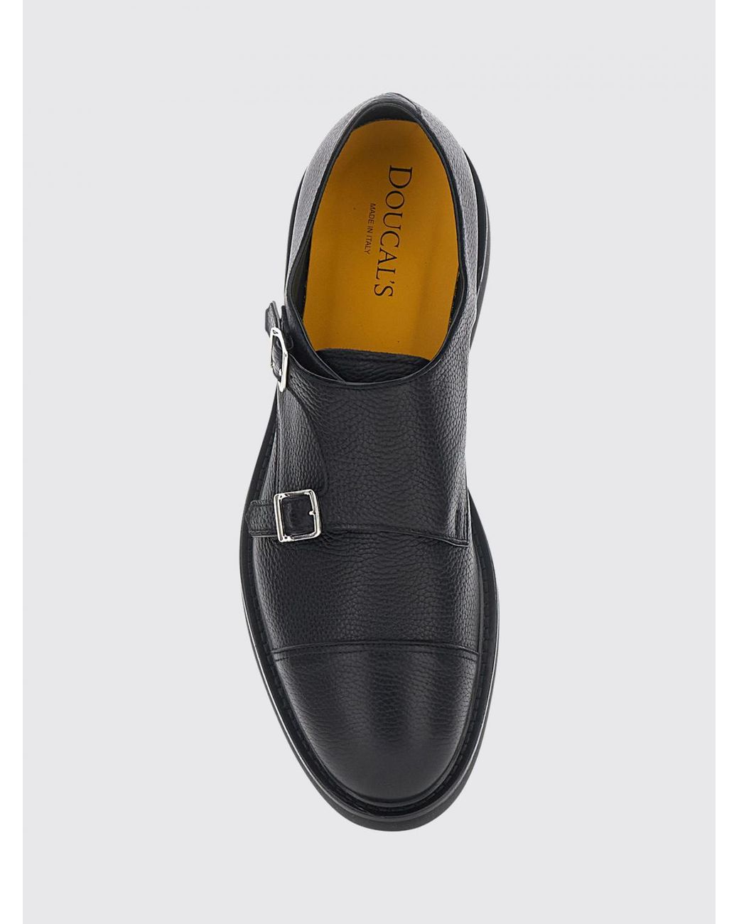 Doucal's White Double Buckle Monk Strap Shoes for men