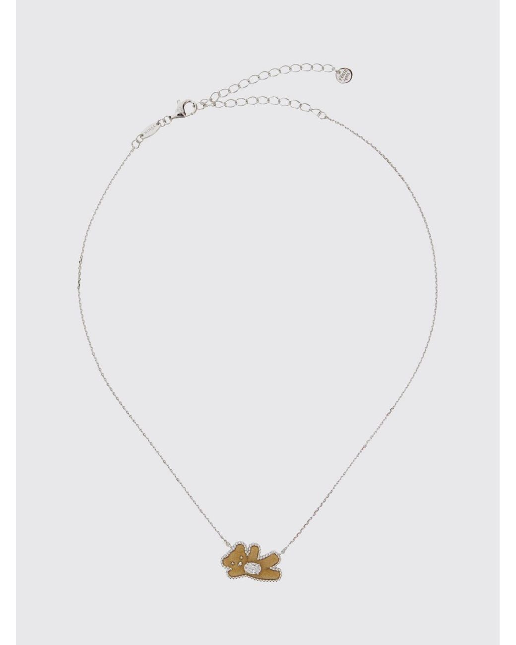 YVMIN White Sterling Teddy Bear Pendant Choker With Zircons For A Pop Style