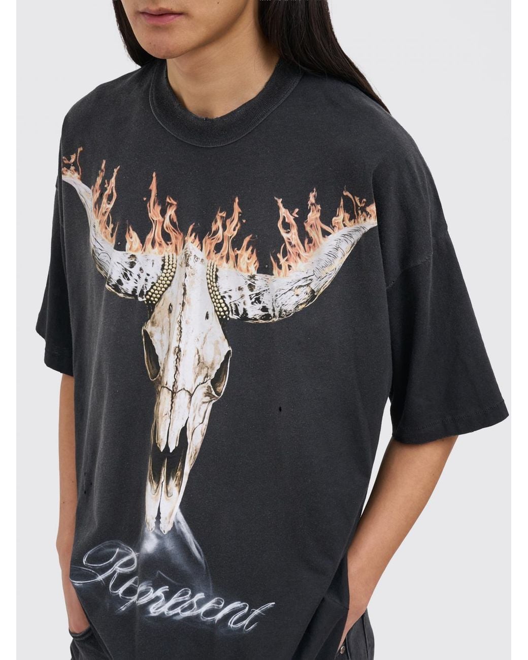Represent Black T-Shirt British Cowboys for men